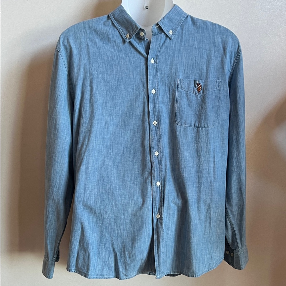 U.S. Polo Assn. Light Blue Casual Button-Down Shirt